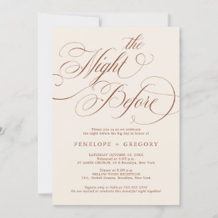 Invitation La calligraphie moderne terre cuite la veille