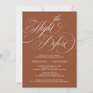 Invitation La calligraphie moderne terre cuite la veille