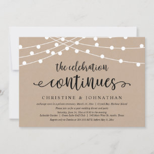 Invitation La Célébration Continue, Mariage Fuite Parti