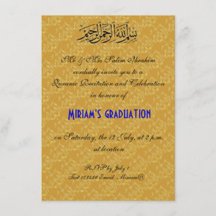 Invitation La célébration musulmane d'Allah-Or