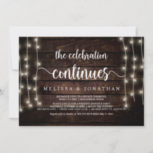 Invitation La célébration se poursuit, Elopement Mariage