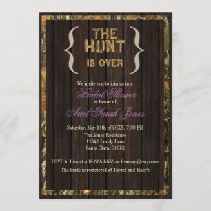 Invitation La Chasse Se Fait Sur Camo Bridal Shower Invitatio