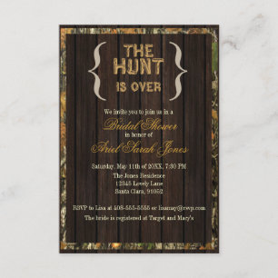 Invitation La Chasse Se Fait Sur Camo Bridal Shower Invitatio