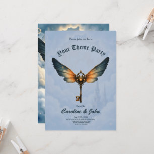 Invitation La Clé de l'Éternité – Ailes Steampunk 