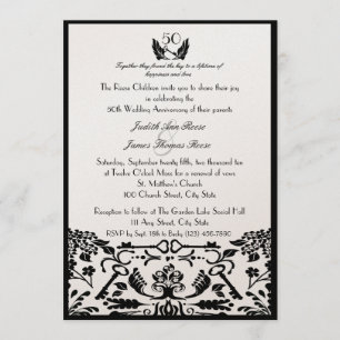 Invitation La clé de mon coeur/ 50e anniversaire
