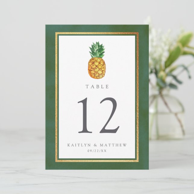 Invitation La collection de Mariages d'ananas tropicaux (Debout devant)