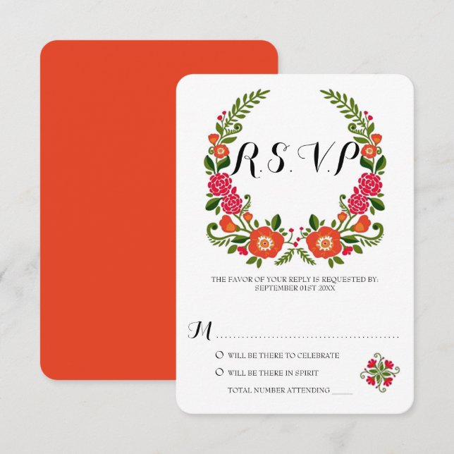 Invitation La collection de Mariages d'été de Bohême (Devant / Derrière)