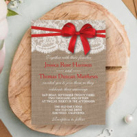 La collection de Mariages Rustic Red Bow