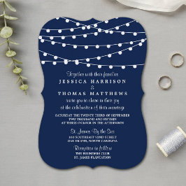 Invitation La Collection Mariage Bleu Marine Lights
