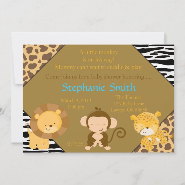 Invitation la copie safaribaby, Come nous joignent pour un (Devant)