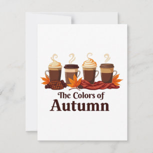 Invitation La couleur de l'automne Café Pumpkin Spice automne