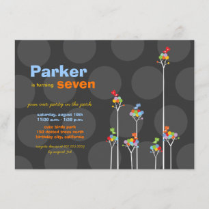 Invitation La couleur lunatique pointille anniversaire
