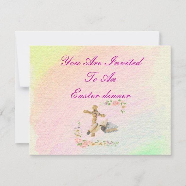 Invitation La Croix et la Bible - (Devant)