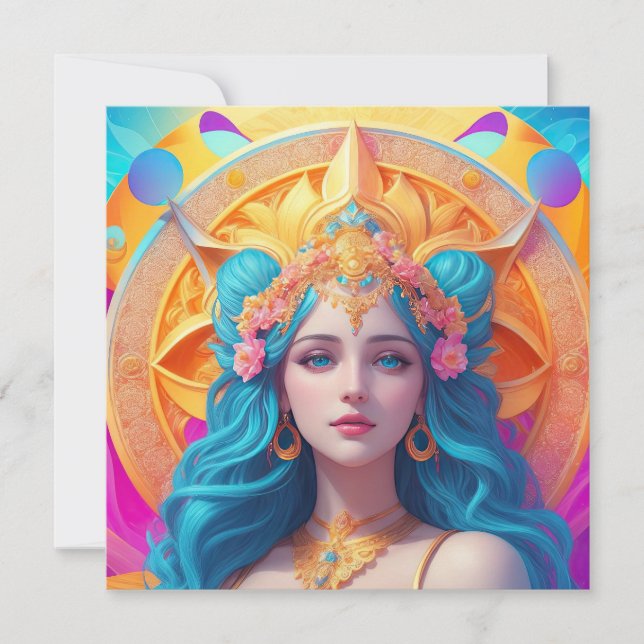 Invitation La déesse grecque Aphrodite dans sa splendeur (Devant)