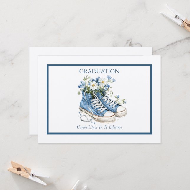 Invitation La Diplôme Arrive Une Fois Dans La Vie (Devant/Arrière en situation)