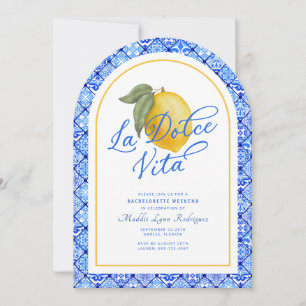 Invitation La Dolce Vita Bachelorette Week-end