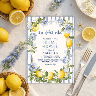 Invitation La Dolce Vita Citron Citrus Été Italien Mariage