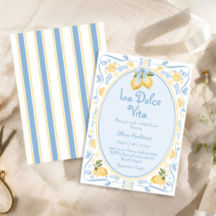 Invitation La Dolce Vita Citron Italien Fête des mariées Flor