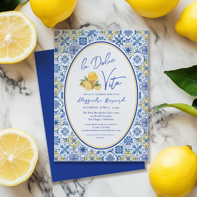 Invitation La Dolce Vita Fête des mariées d'été italienne (Créateur téléchargé)