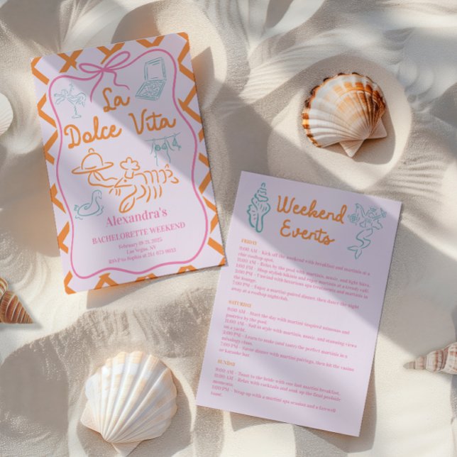 Invitation La Dolce Vita Girp Trip (Créateur téléchargé)