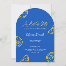 La Dolce Vita Italian Minimaliste douche de mariée