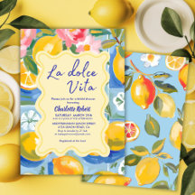 La dolce vita Italienne Citron Douche nuptiale
