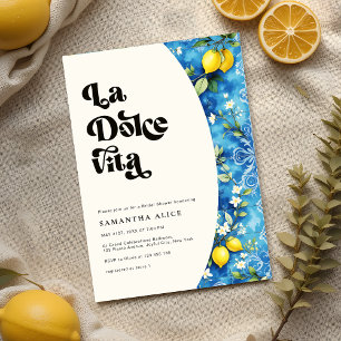 Invitation La Dolce Vita Lemon Fête des mariées de la côte am