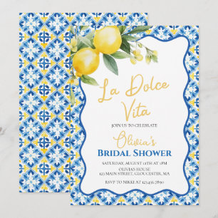 Invitation La Dolce Vita Lemon Fête des mariées florale Invit