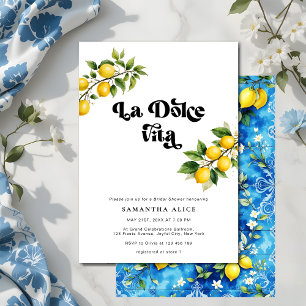 Invitation La Dolce Vita Lemon Thème Fête des mariées italien