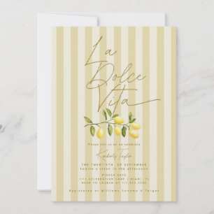 Invitation La Dolce Vita Lemons Fête des mariées italienne