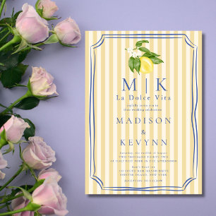 Invitation La Dolce Vita Lemons Mariage italien
