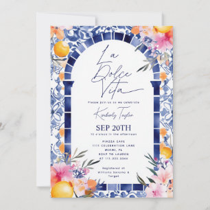 Invitation La Dolce Vita Positano Fête de Mariage Italienne