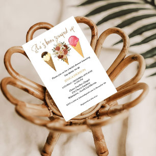 Invitation La douche nuptiale à la crème glacée, elle a été s
