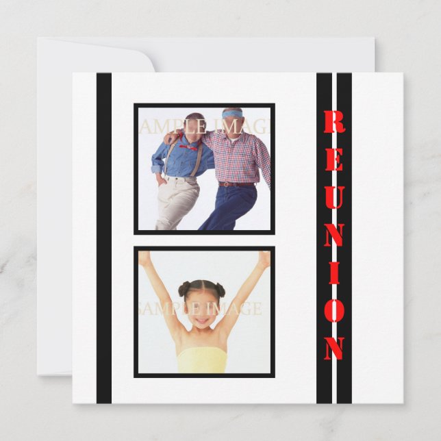 Invitation La famille noire blanche de la Réunion (Devant)