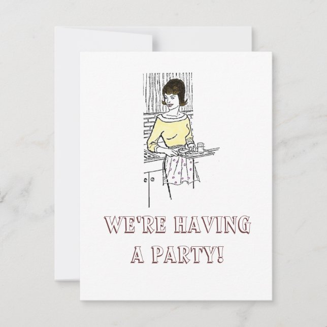 Invitation La femme au foyer des années 1960 - Invitation, No (Devant)