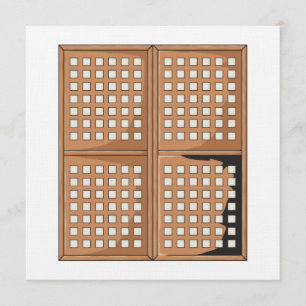 Invitation La fenêtre antique faite sur commande de Capiz