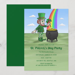 Invitation La fête de la Saint-Patrick des lutins