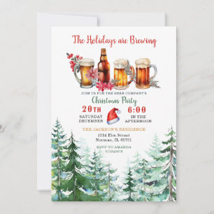 Invitation La fête de Noël de la forêt des Fêtes qui se prépa