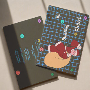 Invitation La fête de Noël de l'arrivée de Santa