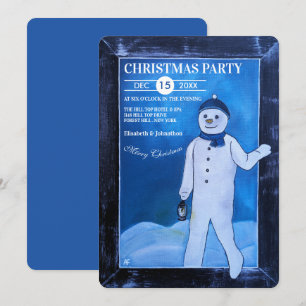 Invitation La fête de Noël de l'évasion du bonhomme de neige