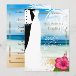 Invitation La Fête des mariées de plage de Couple