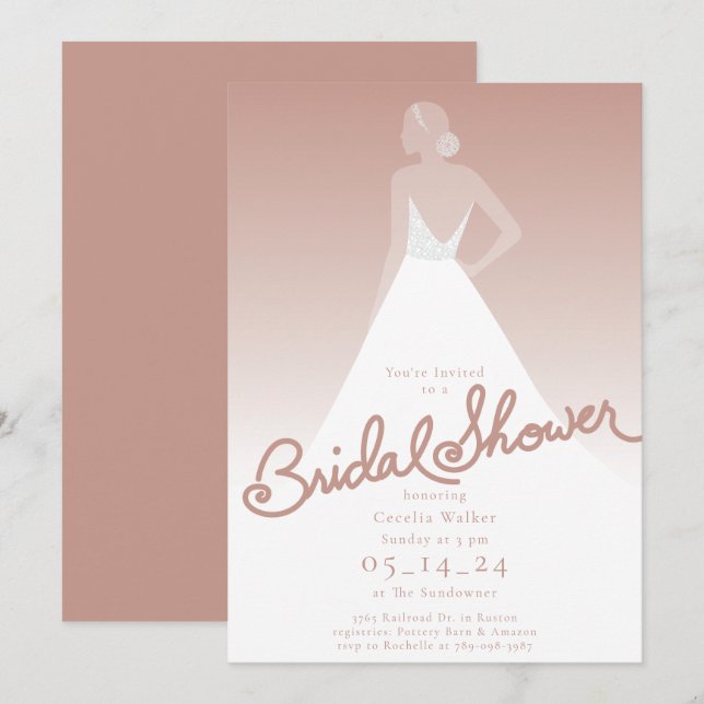 Invitation La Fête des mariées des épouses (Devant / Derrière)