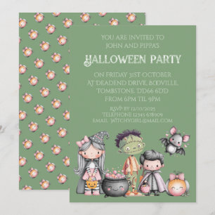 Invitation La fête d'Halloween des enfants de Whimsical