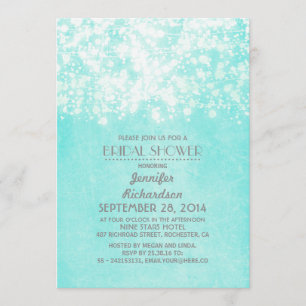 Invitation la ficelle allume la douche nuptiale bleue