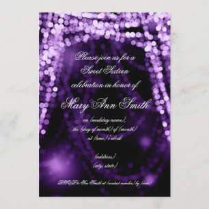 Invitation La ficelle de partie de sweet sixteen allume le