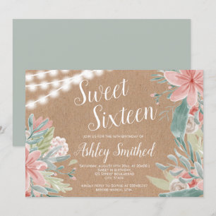 Invitation La ficelle florale de Papier d'emballage