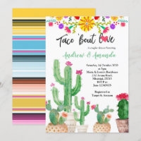 La fiesta couple l'invitation de wedding shower