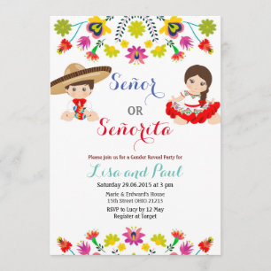 Invitation La fiesta mexicaine Señor ou le genre de Señorita