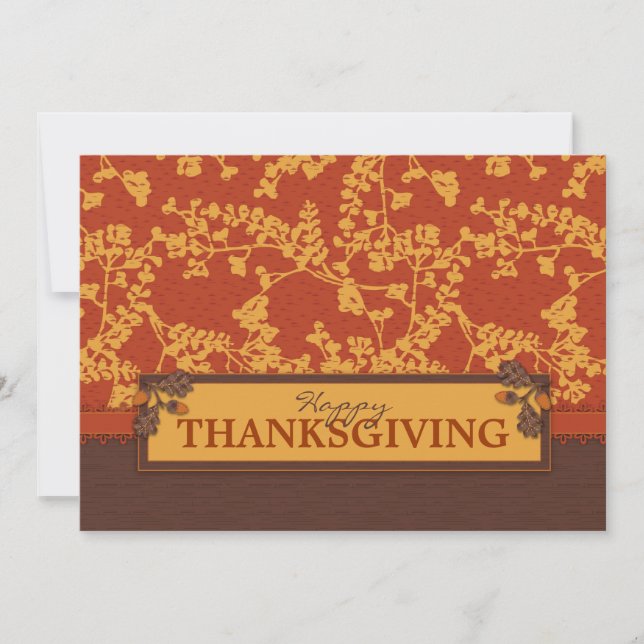 Invitation La floraison automnale en couleurs chaudes d'autom (Devant)