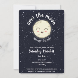 Invitation La Galaxie du Baby shower spatial de la Lune